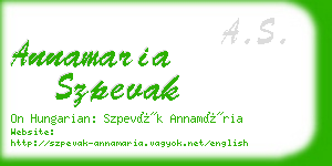 annamaria szpevak business card